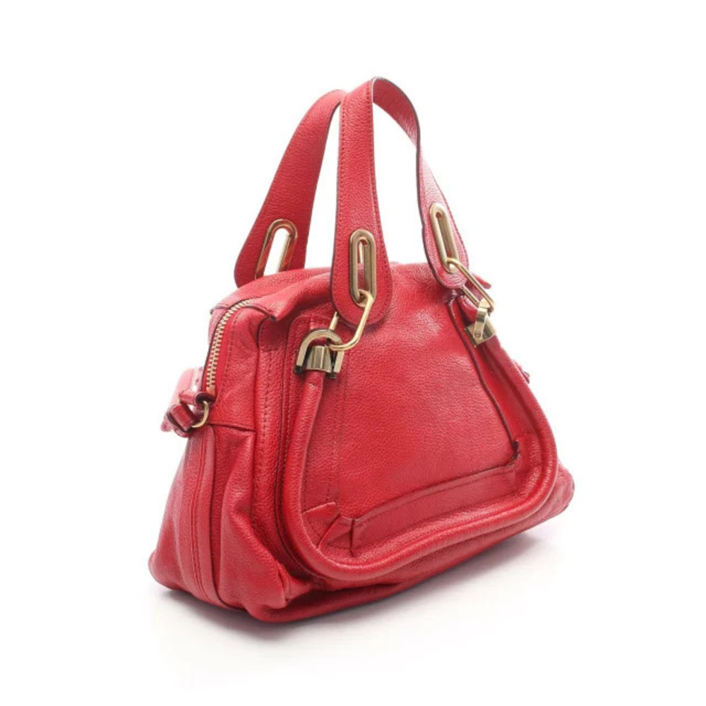 Chloe Paraty Leather Handbag Red